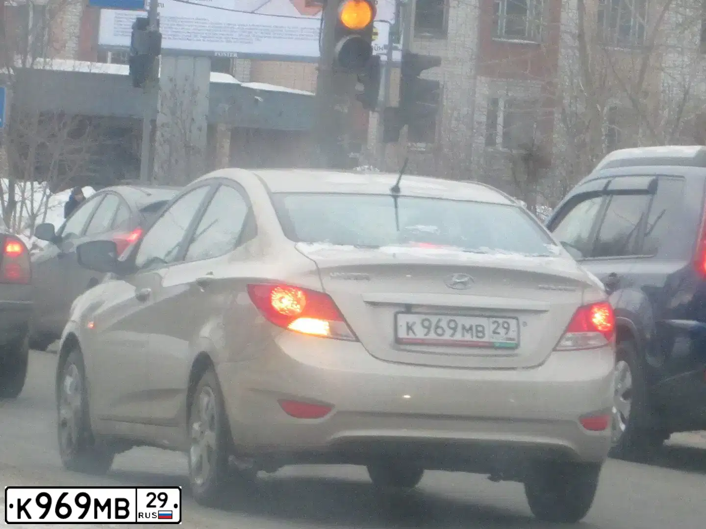 Фото автомобиля KIA MAGENTIS / OPTIMA, 2012 — госномер К696МВ29. Цвет: ЧЕРНЫЙ