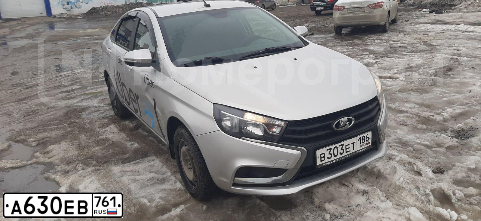Фото автомобиля LADA VESTA, 2018 — госномер А515УЕ186. Цвет: Белый