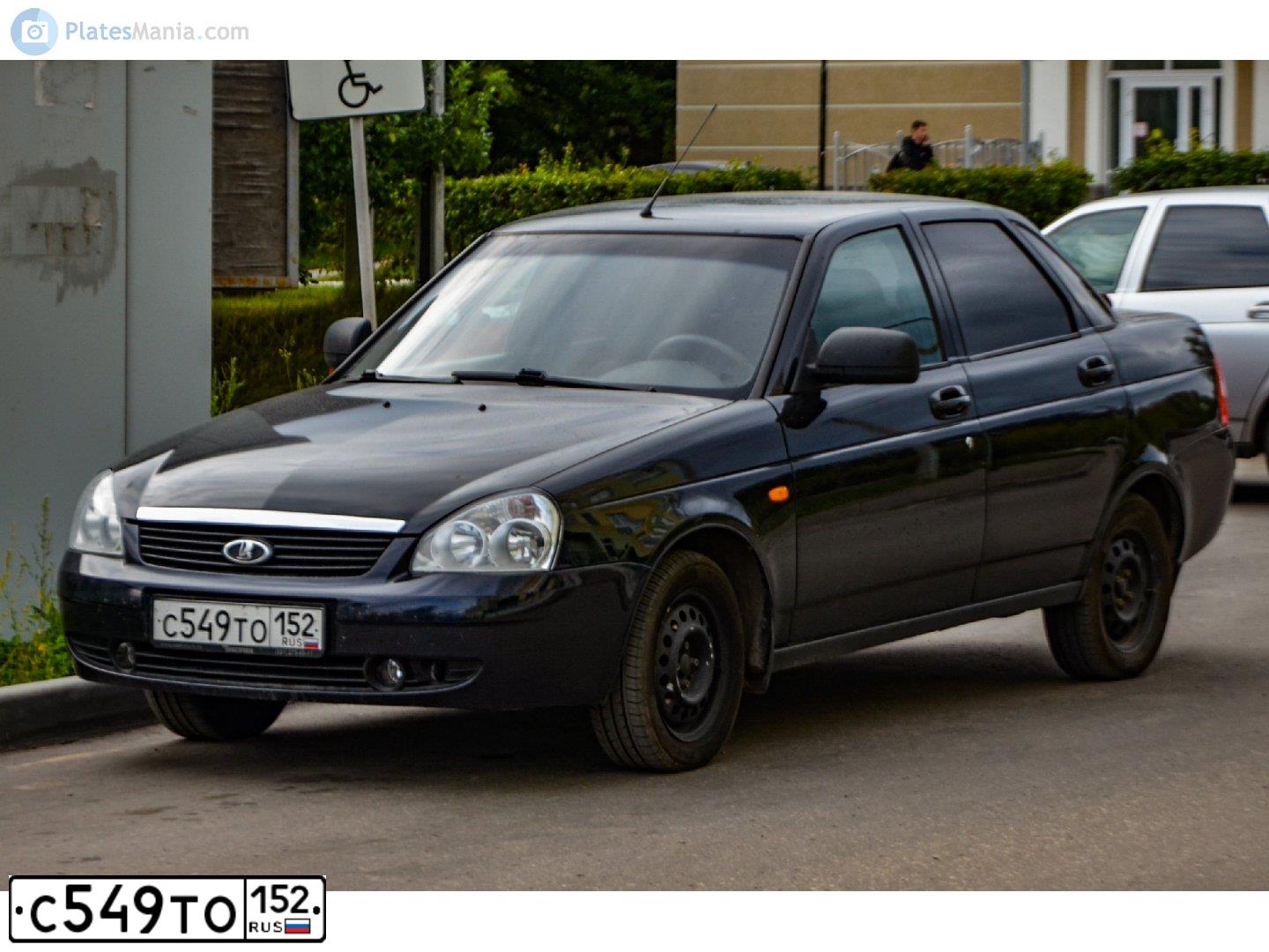 Фото автомобиля LADA 2170 PRIORA, 2012 — госномер С549ТО152. Цвет: Сине-Черный