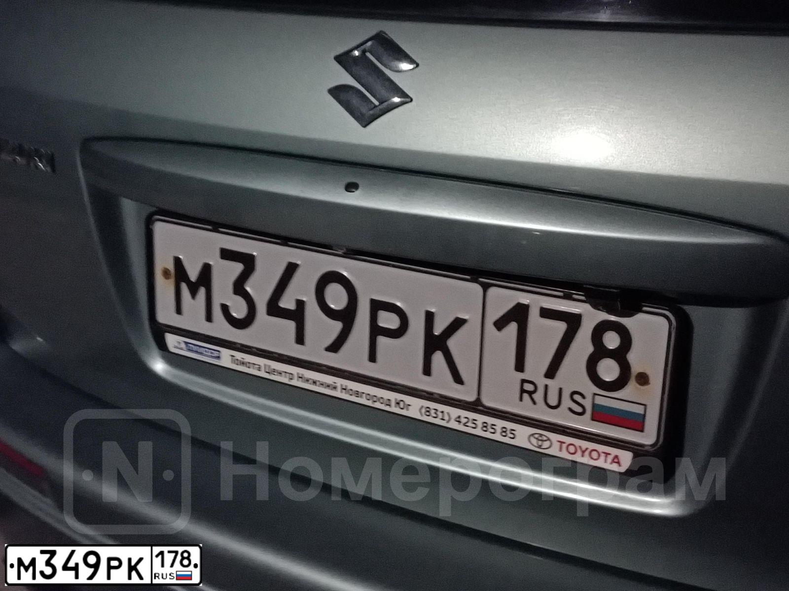 Фото автомобиля SUZUKI SX 4, 2012 — госномер М349РК178. Цвет: ЗЕЛЕНЫЙ