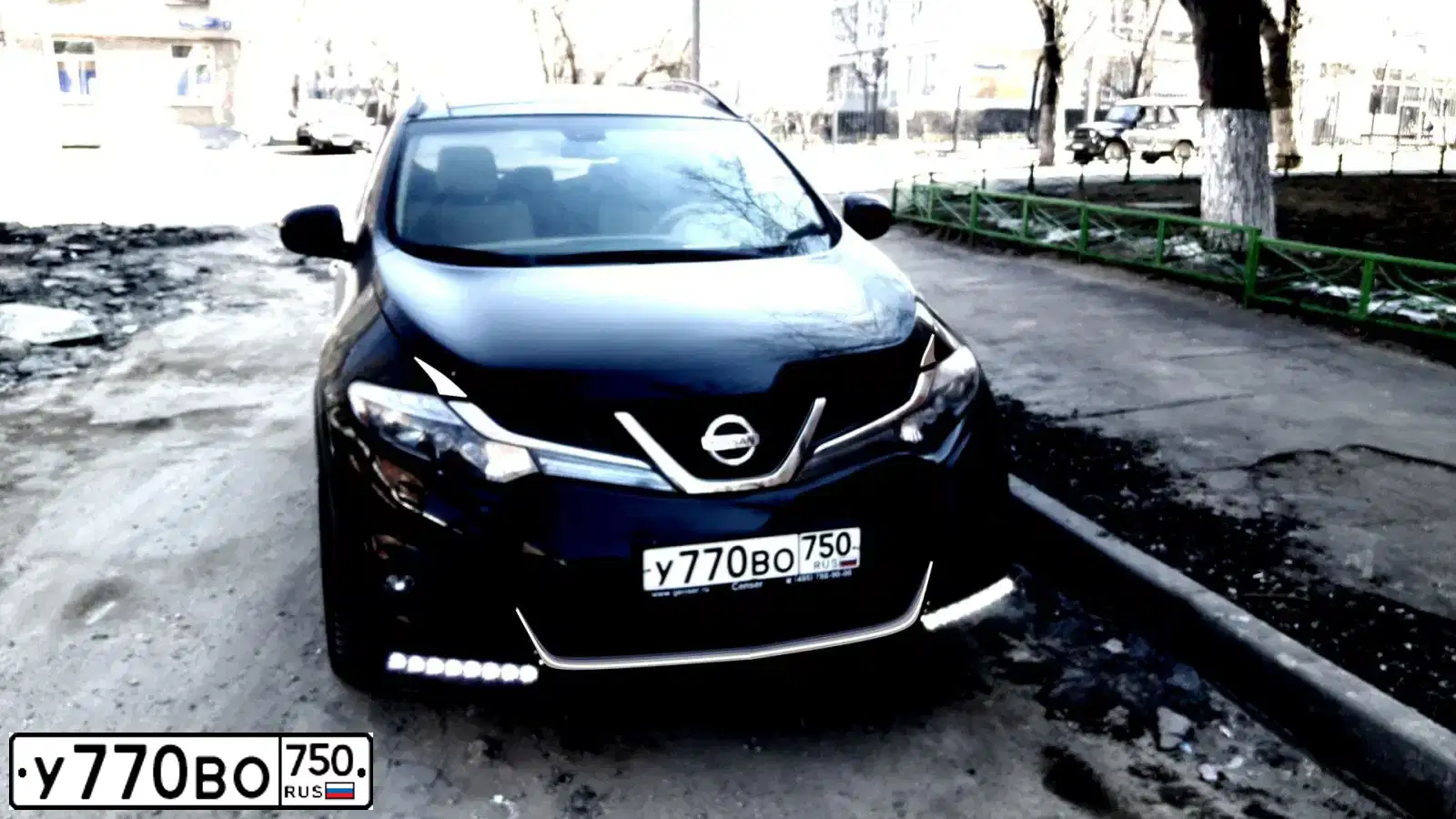 Фото автомобиля NISSAN MURANO, 2012 — госномер О696ОО37. Цвет: ЧЕРНЫЙ