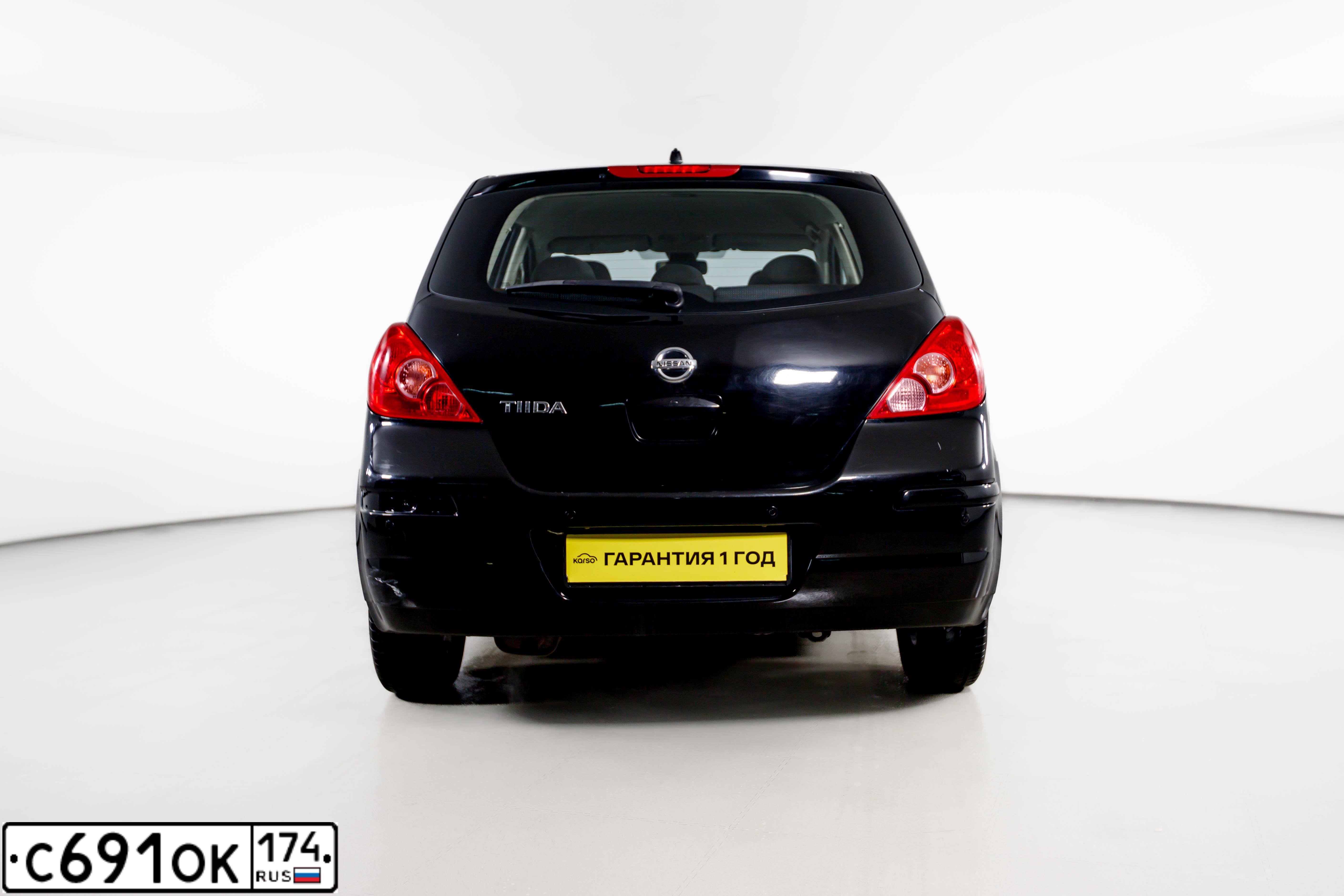 Фото автомобиля NISSAN TIIDA, 2011 — госномер С691ОК174. Цвет: ЧЕРНЫЙ