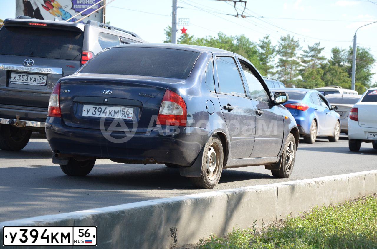 Фото автомобиля LADA 1118 KALINA, 2007 — госномер У394КМ56. Цвет: ТЕМНЫЙ СИНЕ-ФИОЛЕТОВЫЙ