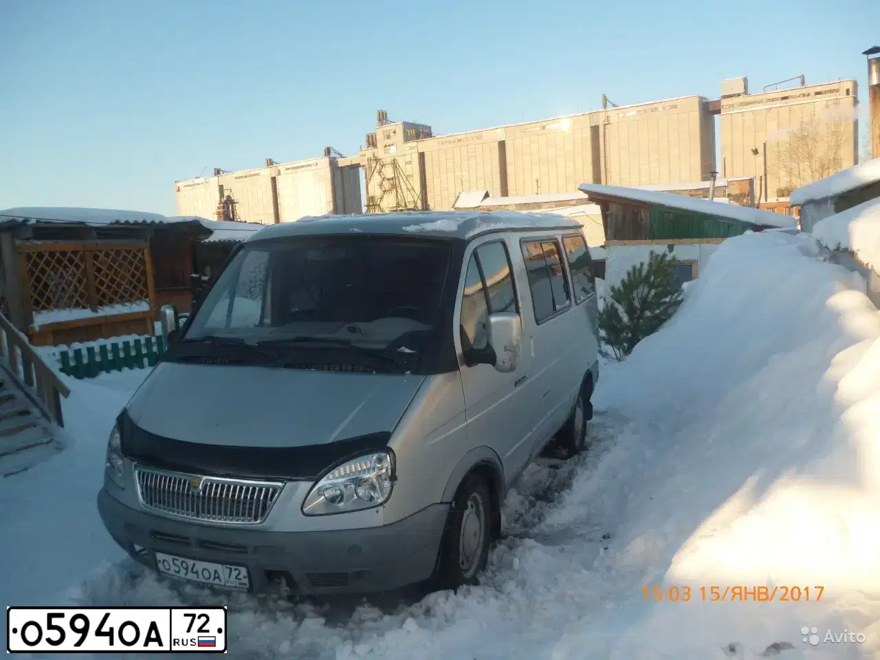 Фото автомобиля GAZ 2217 SOBOL, 2007 — госномер О594ОА72. Цвет: СЕРЕБРИСТЫЙ