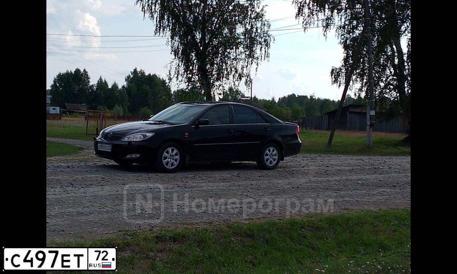 Фото автомобиля TOYOTA CAMRY, 2004 — госномер С497ЕТ72. Цвет: ЧЕРНЫЙ