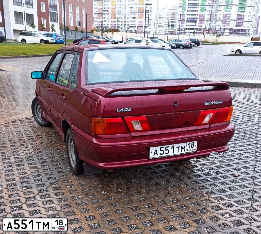 Фото автомобиля LADA 2115 SAMARA, 2005 — госномер А551ТМ18. Цвет: ТЕМНО-МАЛИНОВЫЙ