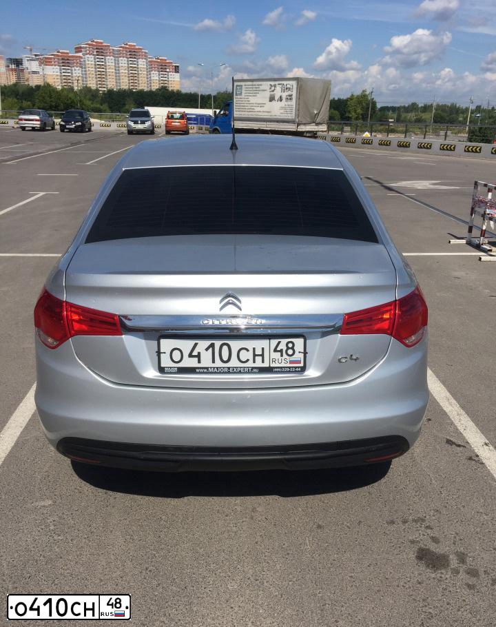 Фото автомобиля CITROEN C4, 2014 — госномер О603ТО161. Цвет: Серебристый