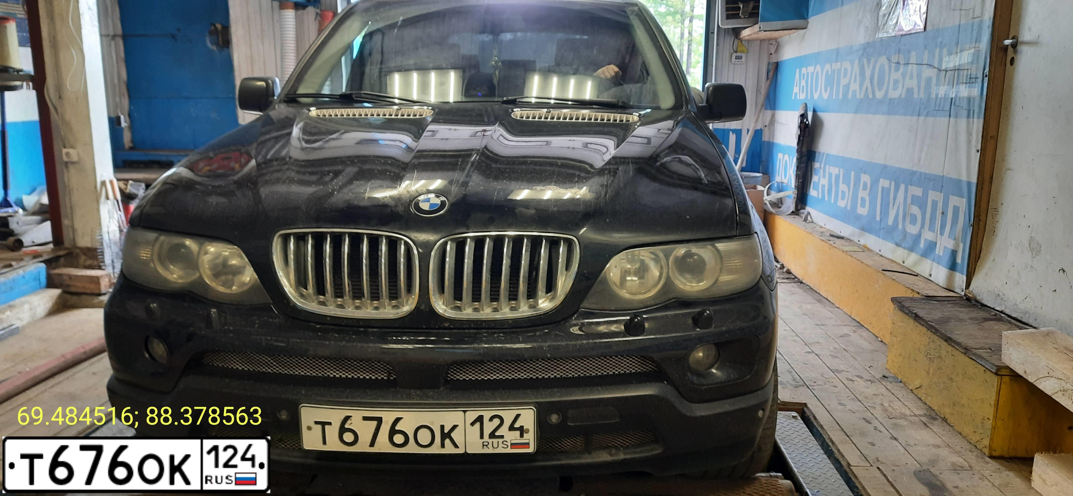 Фото автомобиля BMW X5, 2004 — госномер С432НУ124. Цвет: ЧЕРНЫЙ