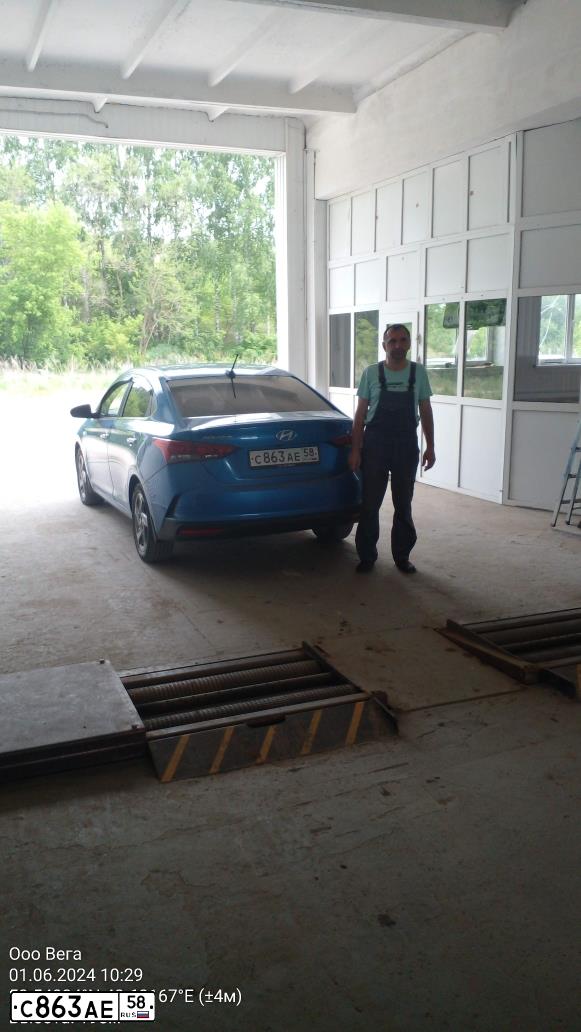 Фото автомобиля HYUNDAI SOLARIS, 2020 — госномер С863АЕ58. Цвет: синий