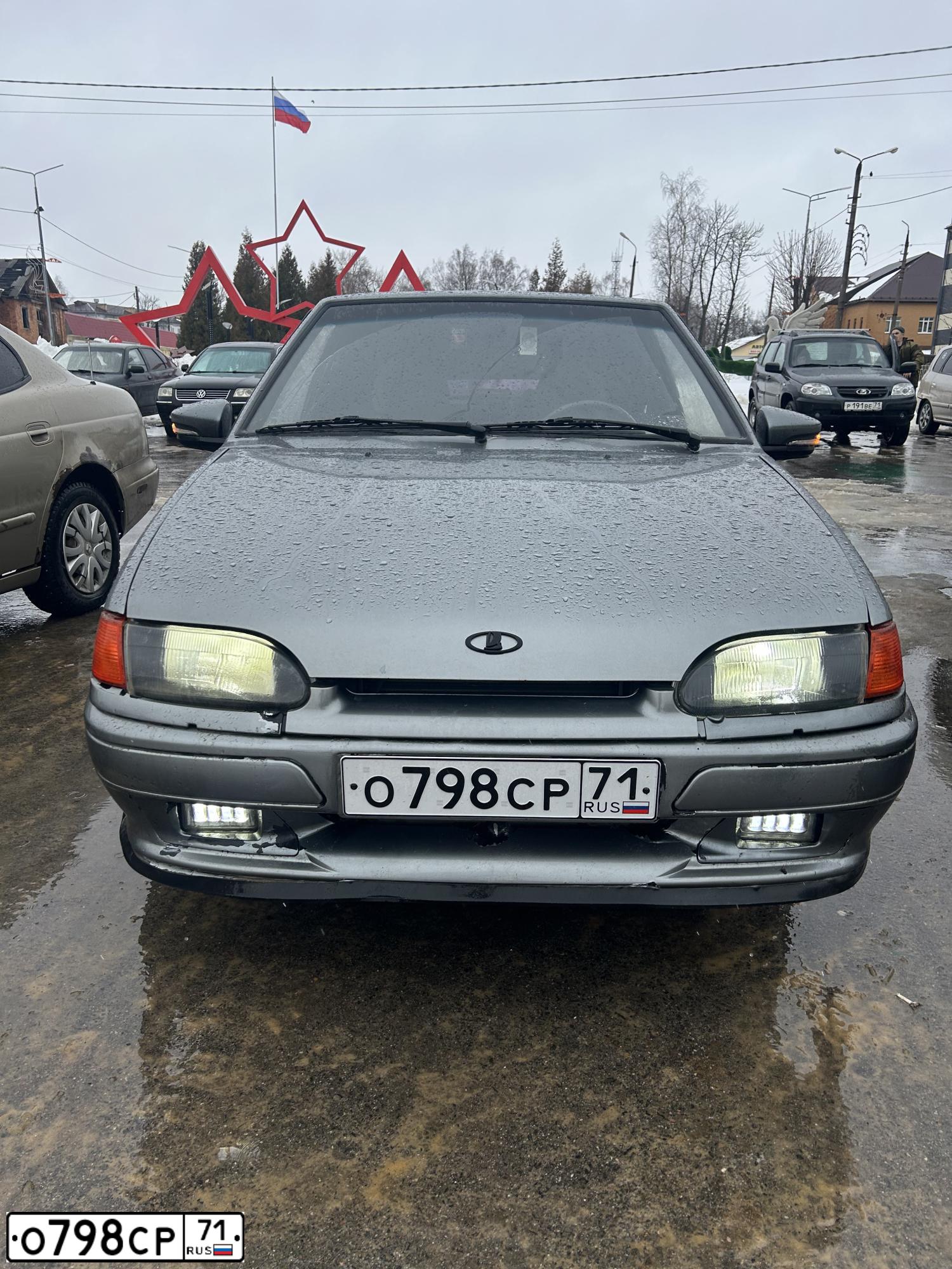 Фото автомобиля LADA 2114, 2007 — госномер О425МУ71. Цвет: средний серо-зеленый металлик