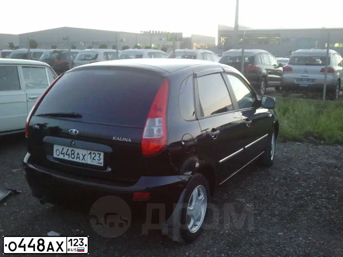 Фото автомобиля LADA 1119 KALINA, 2011 — госномер О448АХ123. Цвет: Сине-Черный