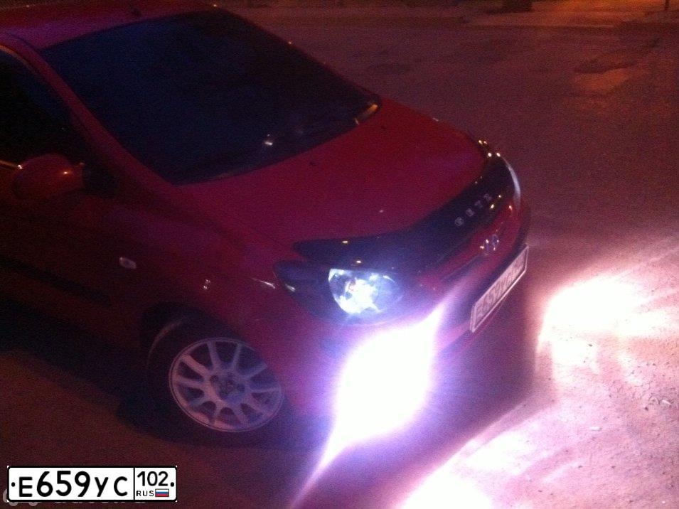 Фото автомобиля HYUNDAI GETZ, 2006 — госномер Е659УС102. Цвет: ЯРКО-КРАСНЫЙ