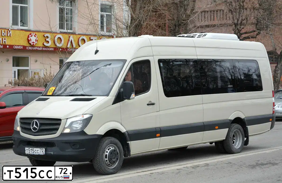 Фото автомобиля MERCEDES SPRINTER, 2015 — госномер Т515СС72. Цвет: БЕЖЕВЫЙ