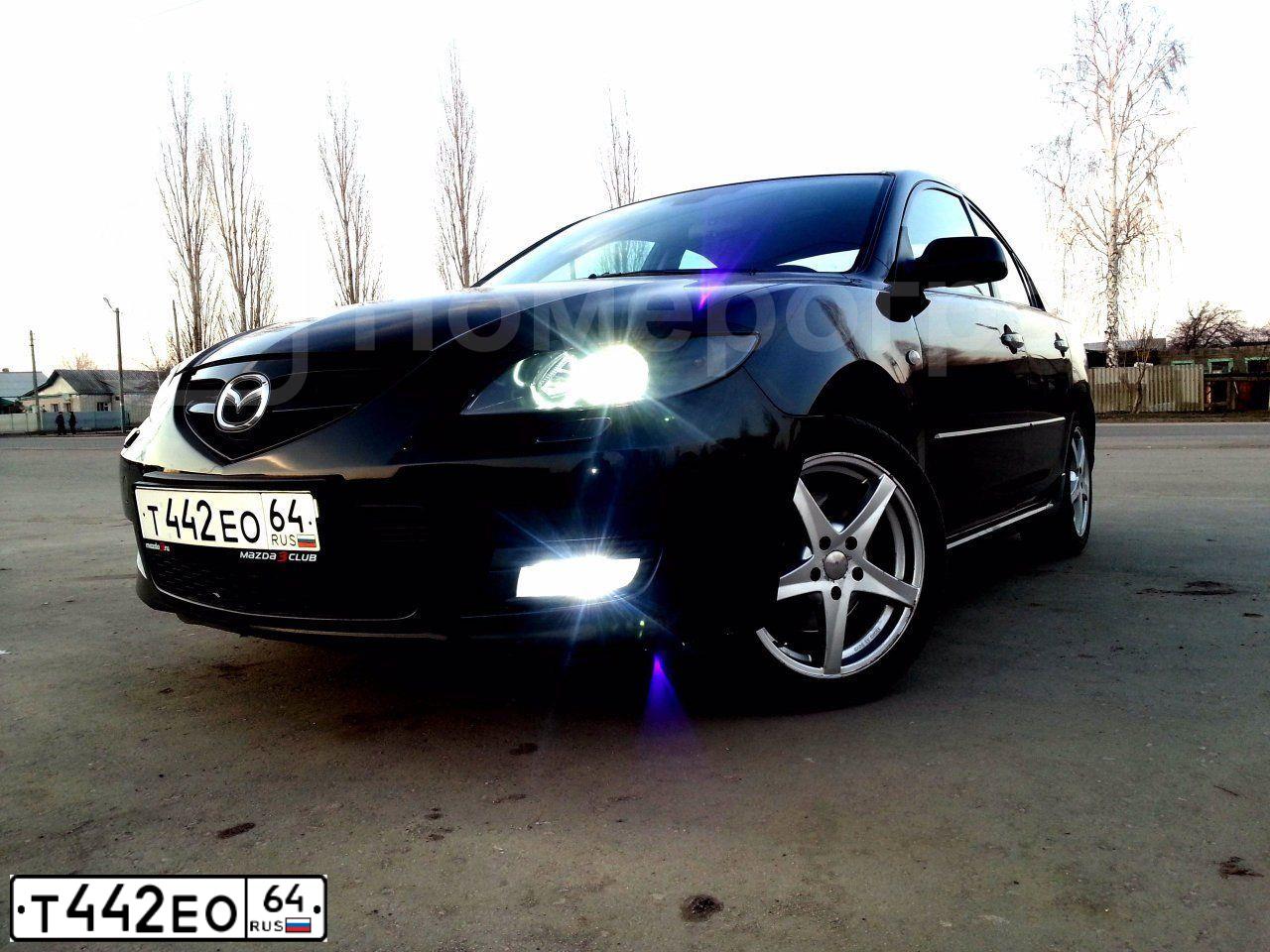 Фото автомобиля MAZDA 3, 2007 — госномер М749СО13. Цвет: ЧЕРНЫЙ
