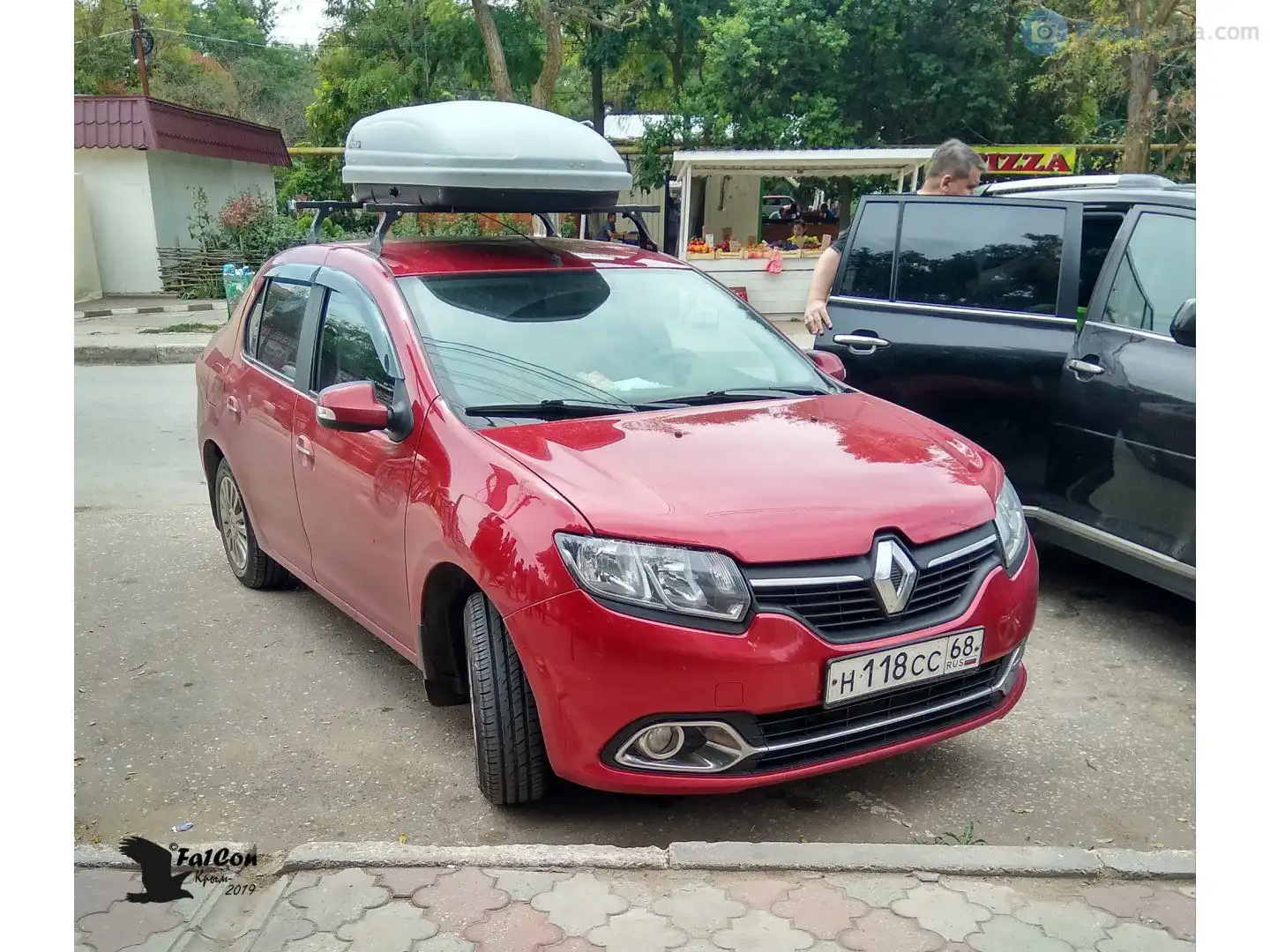 Фото автомобиля RENAULT LOGAN, 2014 — госномер Р473ВУ68. Цвет: Красный