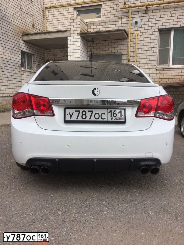 Фото автомобиля CHEVROLET CRUZE, 2012 — госномер У787ОС161. Цвет: Белый