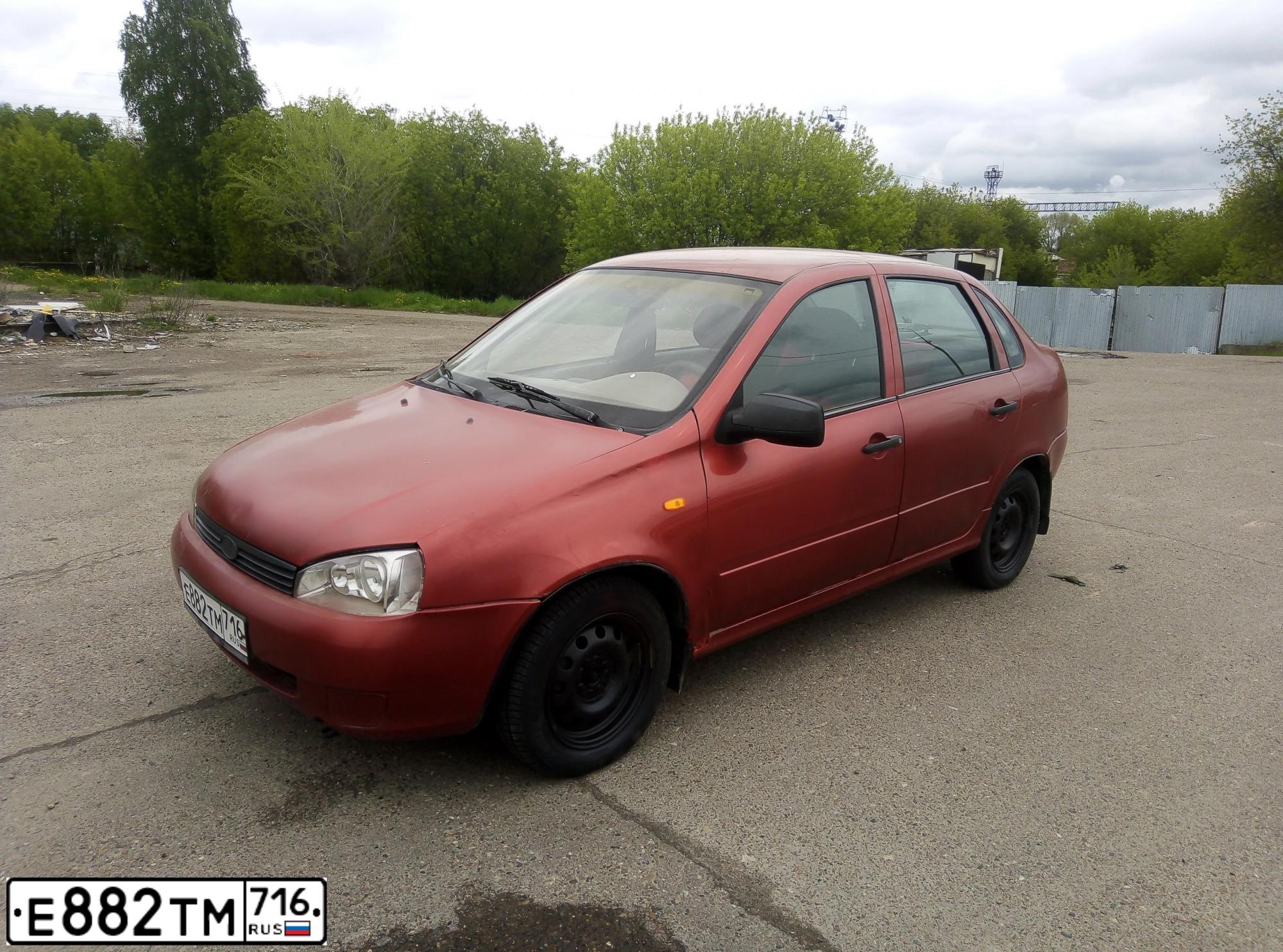 Фото автомобиля LADA 1118 KALINA, 2006 — госномер Е882ТМ716. Цвет: СЕРЕБРИСТО КРАСНЫЙ