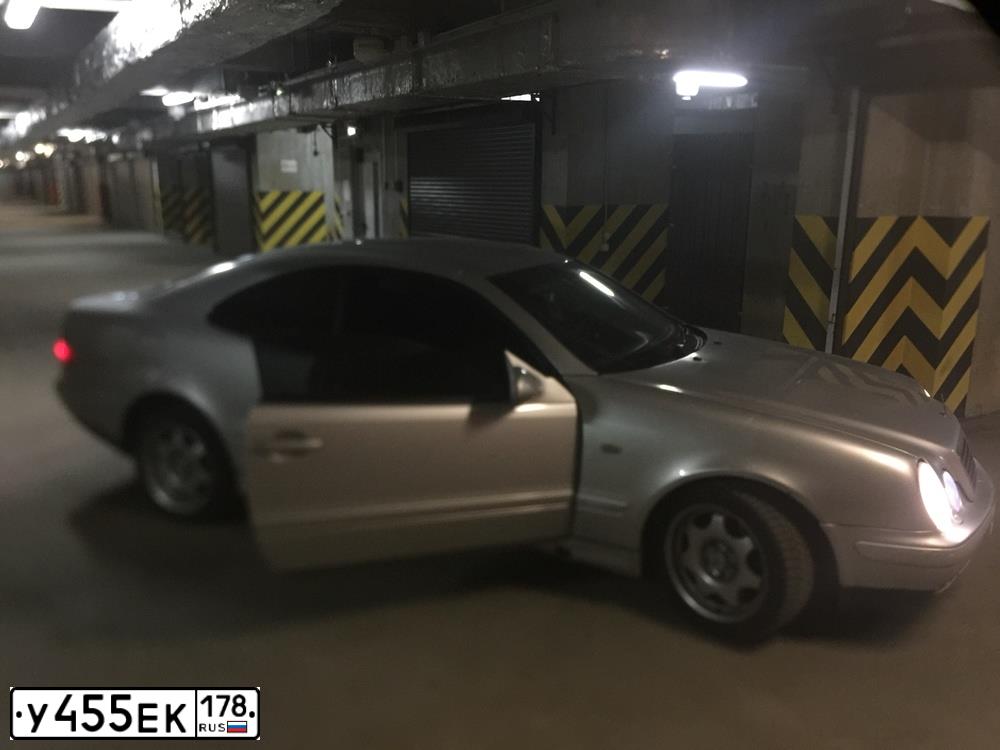 Фото автомобиля MERCEDES CLK-KLASSE, 1998 — госномер С034КК39. Цвет: Серебристый