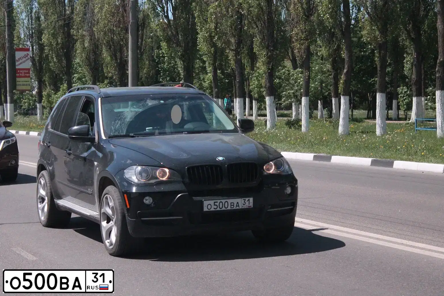 Фото автомобиля BMW X5, 2007 — госномер Т152ВО31. Цвет: ЧЕРНЫЙ
