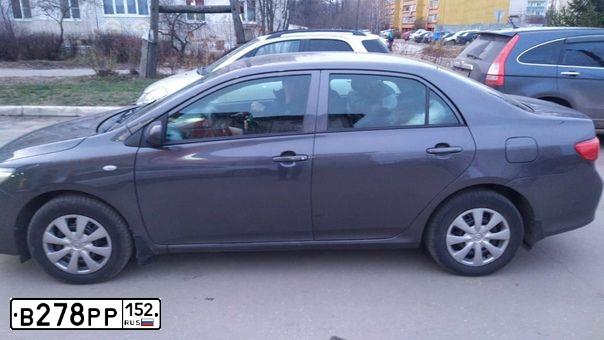 Фото автомобиля TOYOTA COROLLA, 2007 — госномер В278РР152. Цвет: СЕРЫЙ