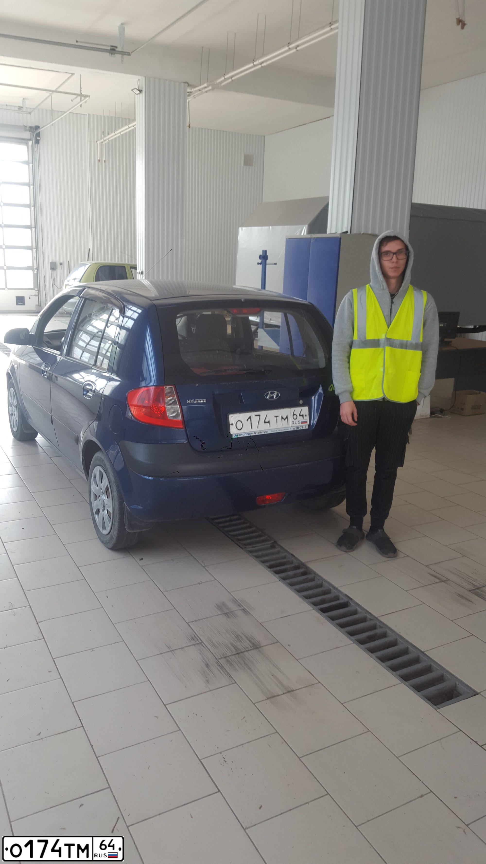 Фото автомобиля HYUNDAI GETZ, 2007 — госномер В083ВО156. Цвет: синий