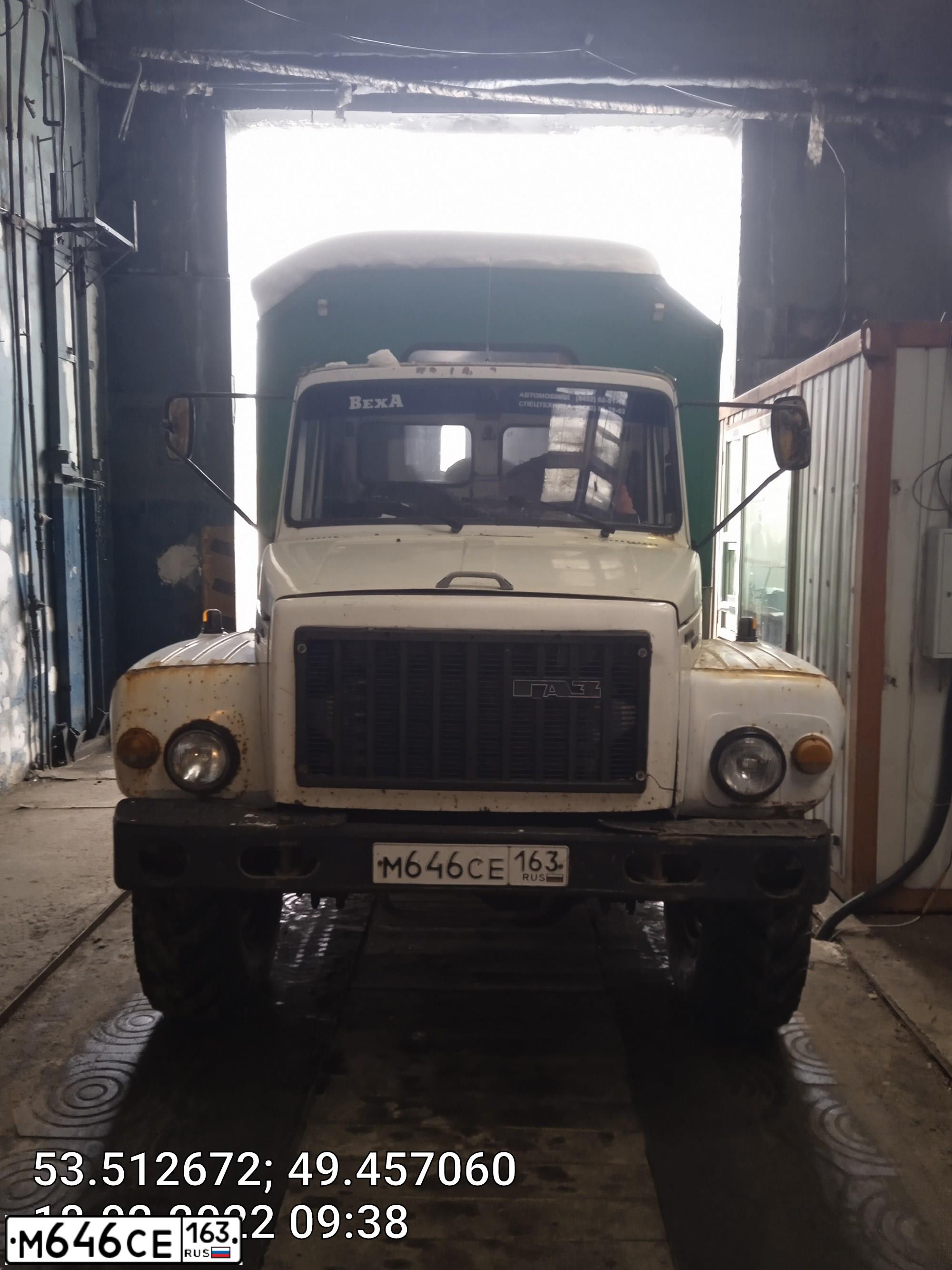 Фото автомобиля GAZ 3308 SADKO, 2006 — госномер М646СЕ163. Цвет: Белый