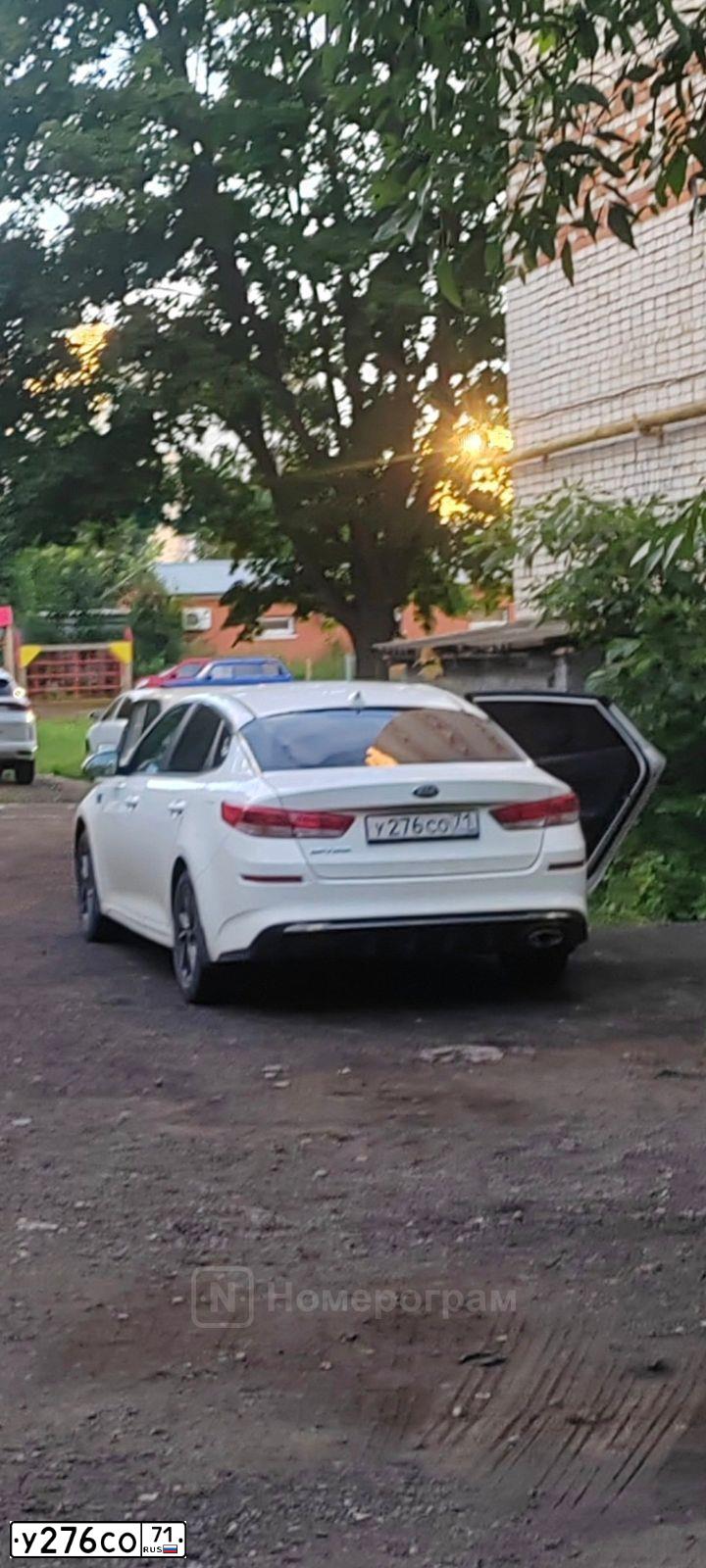 Фото автомобиля KIA MAGENTIS / OPTIMA, 2019 — госномер У276СО71. Цвет: БЕЛЫЙ