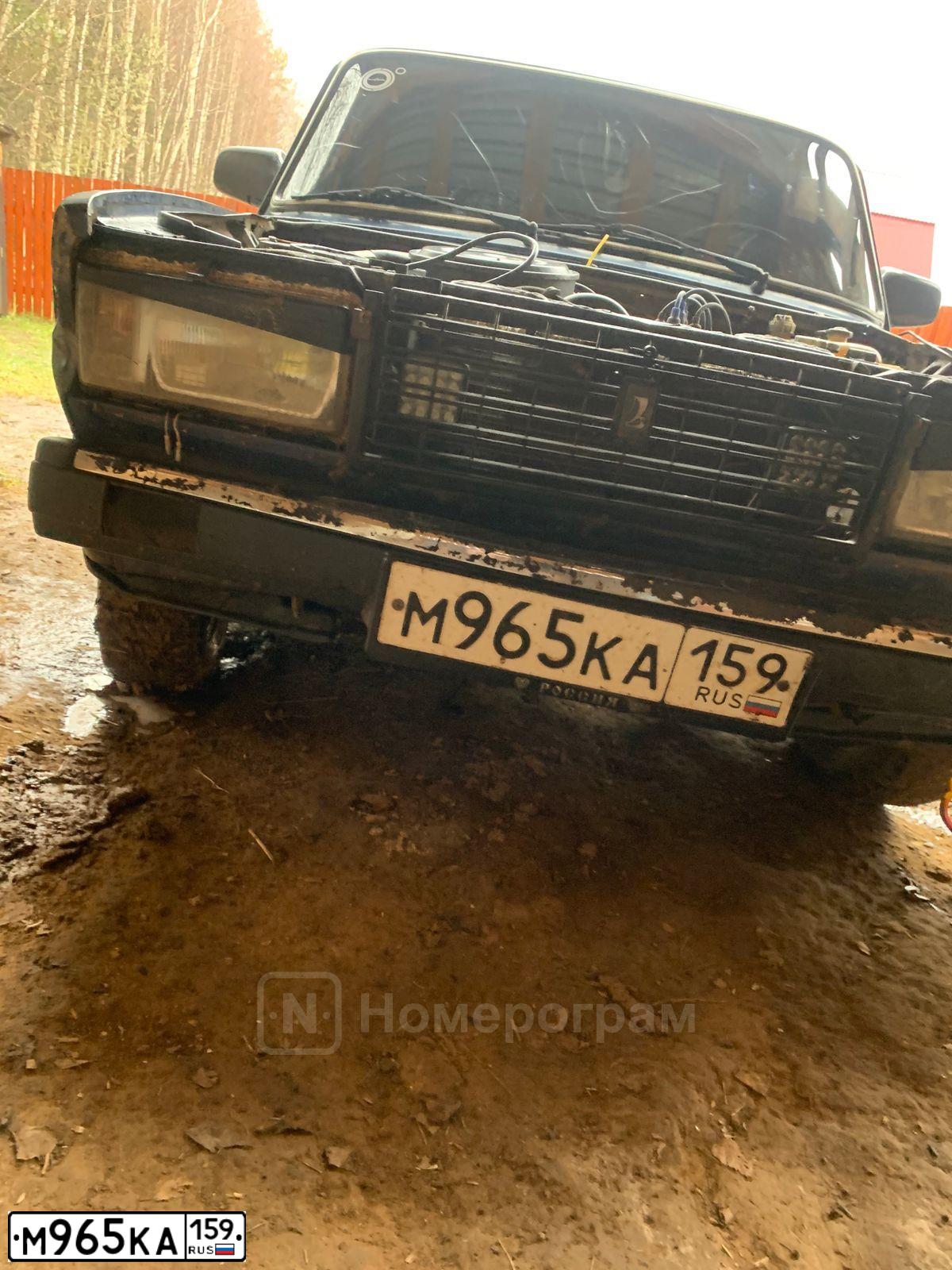 Фото автомобиля LADA 2107, 2003 — госномер М965КА159. Цвет: СИНИЙ