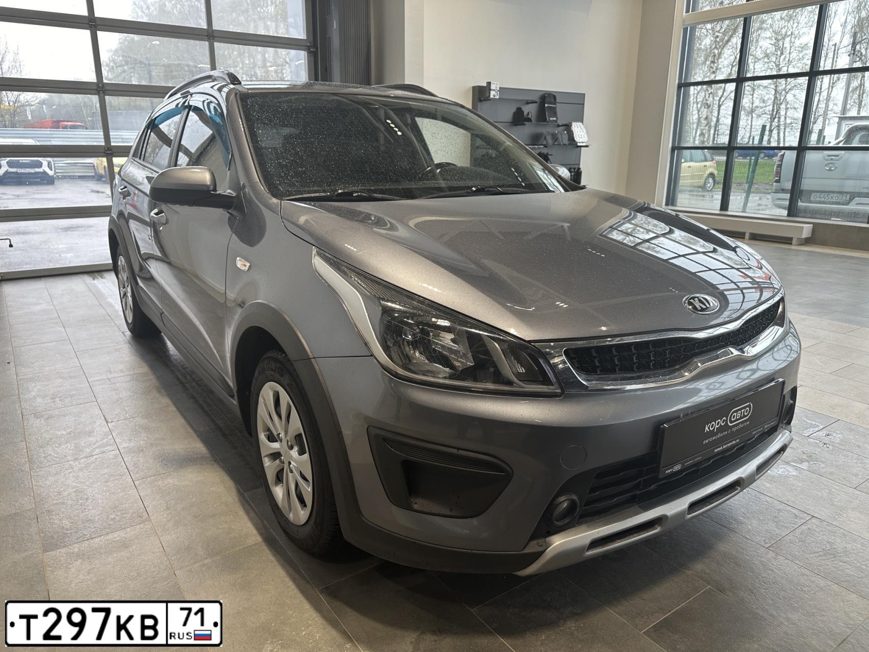 Фото автомобиля KIA RIO, 2018 — госномер Т297КВ71. Цвет: Серый