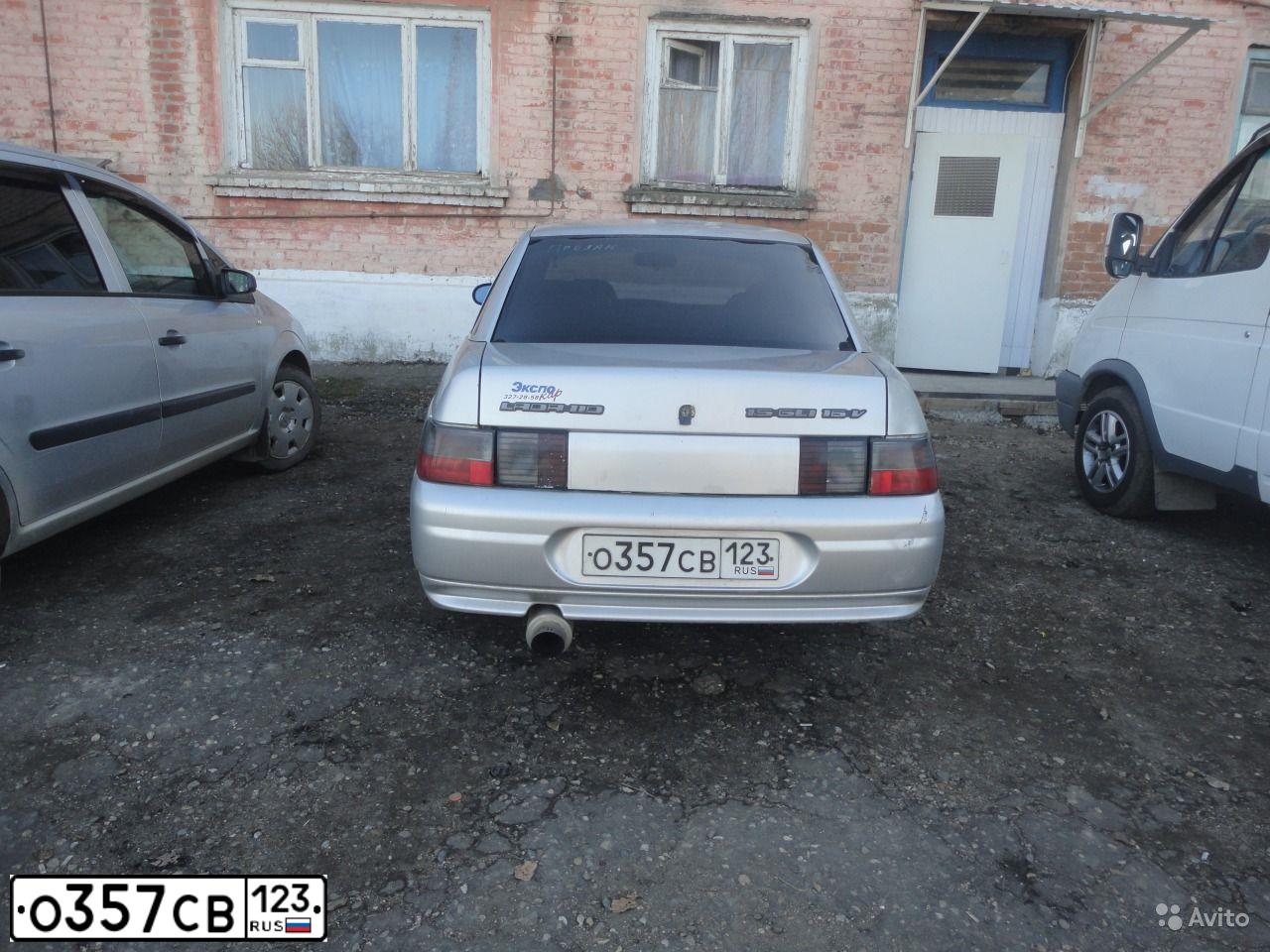 Фото автомобиля LADA 2110, 2003 — госномер О357СВ123. Цвет: серебристый