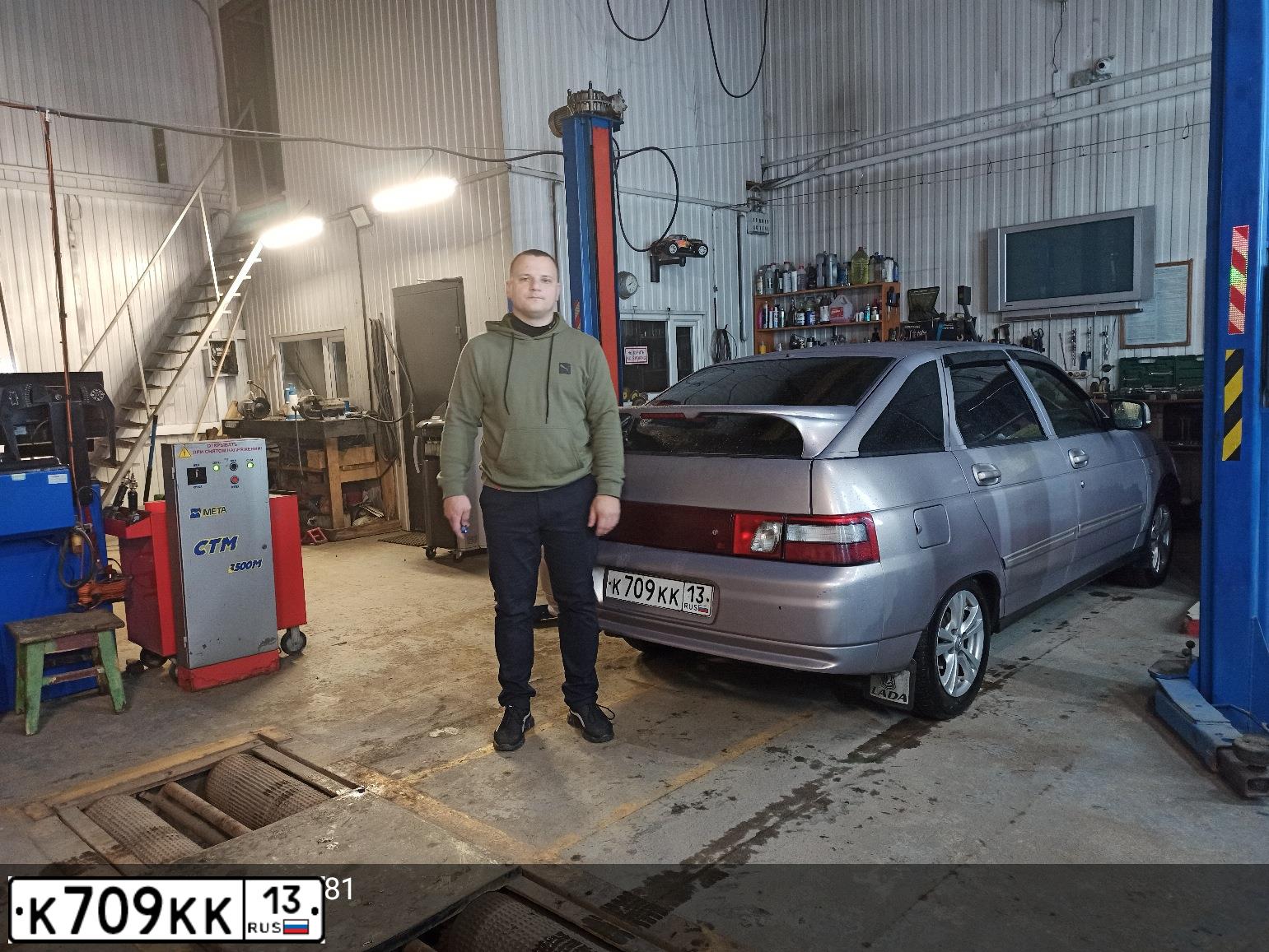 Фото автомобиля LADA 2112, 2007 — госномер К709КК13. Цвет: БЕЖЕВО-СИРЕНЕВЫЙ
