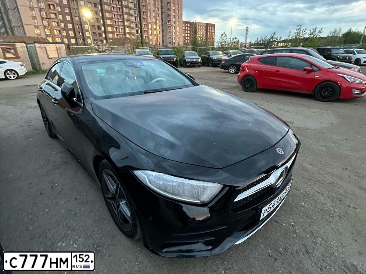 Фото автомобиля MERCEDES CLS-KLASSE, 2019 — госномер С777НМ152. Цвет: ЧЕРНЫЙ