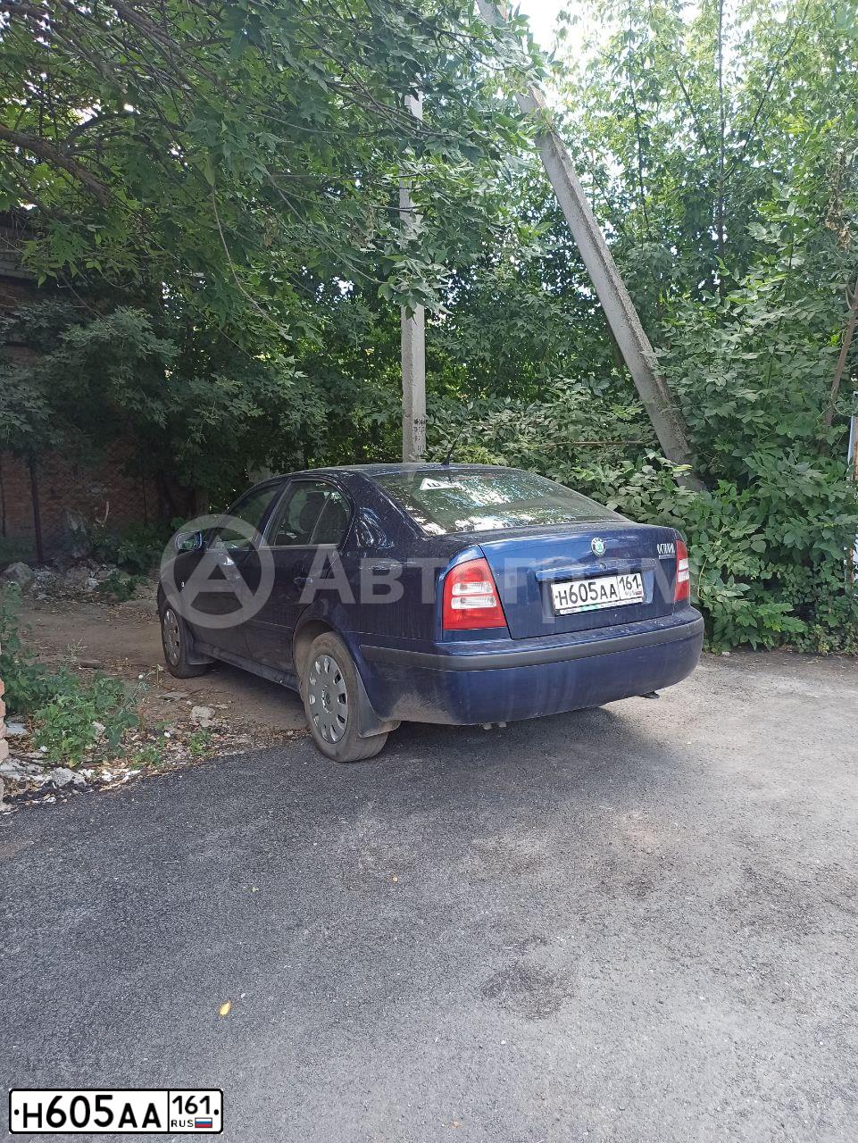 Фото автомобиля SKODA OCTAVIA, 2007 — госномер Н605АА161. Цвет: Т.СИНИЙ