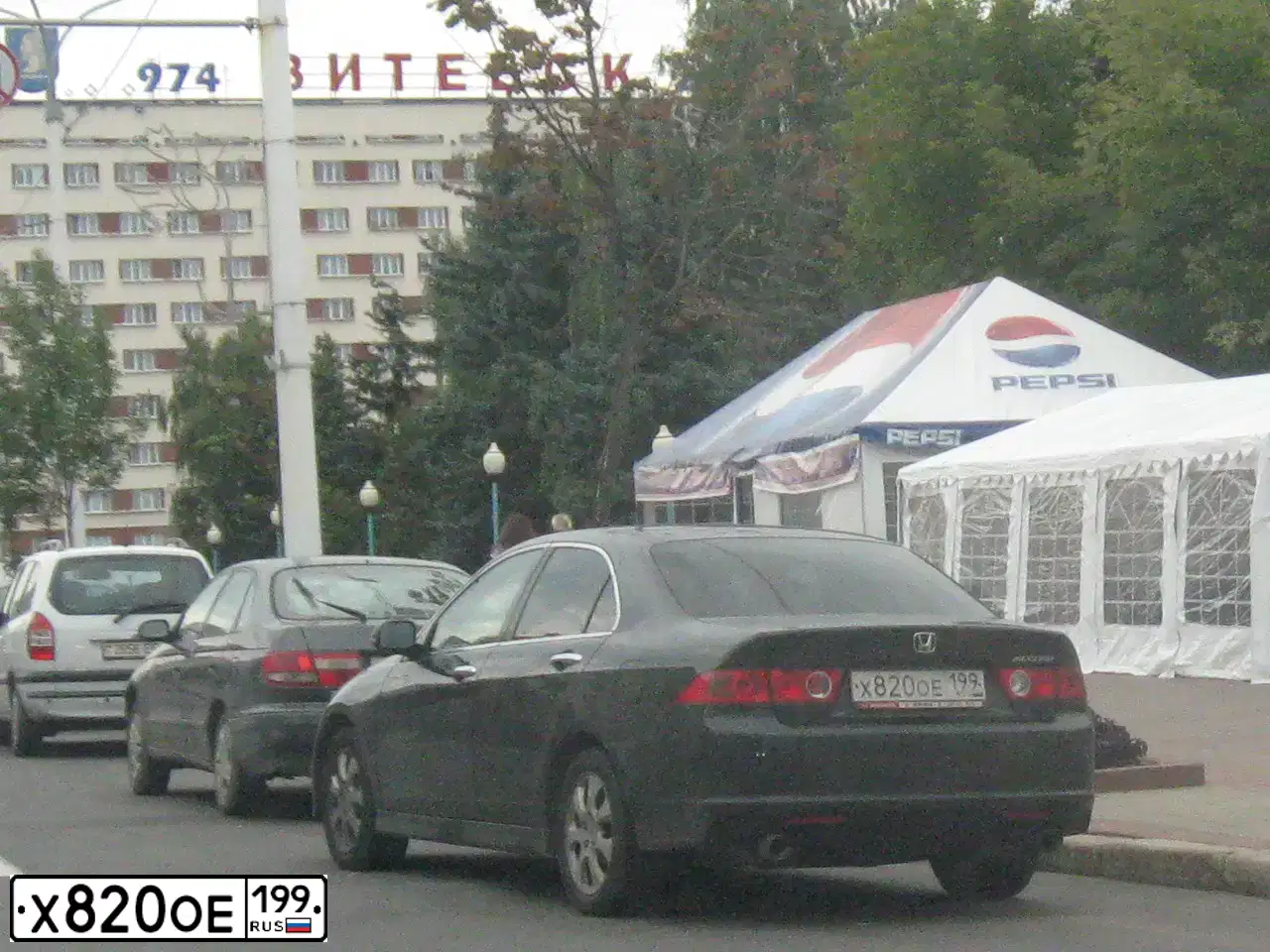 Фото автомобиля HONDA ACCORD, 2008 — госномер Х820ОЕ199. Цвет: ЧЕРНЫЙ