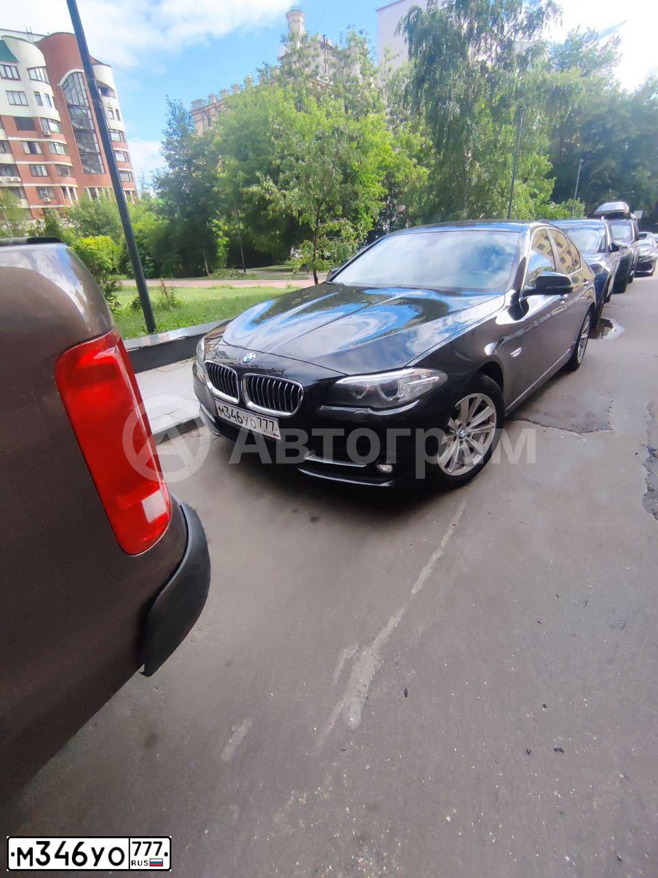 Фото автомобиля BMW 520D, 2016 — госномер С021МА977. Цвет: ЧЕРНЫЙ