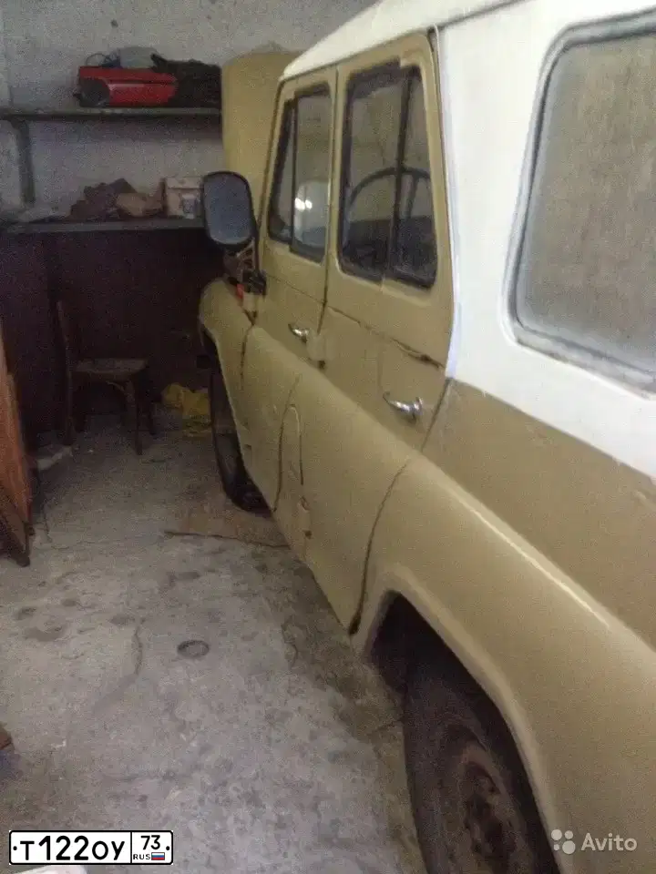 Фото автомобиля UAZ 3151 / HUNTER, 1990 — госномер Т122ОУ73. Цвет: ПЕСОЧНЫЙ