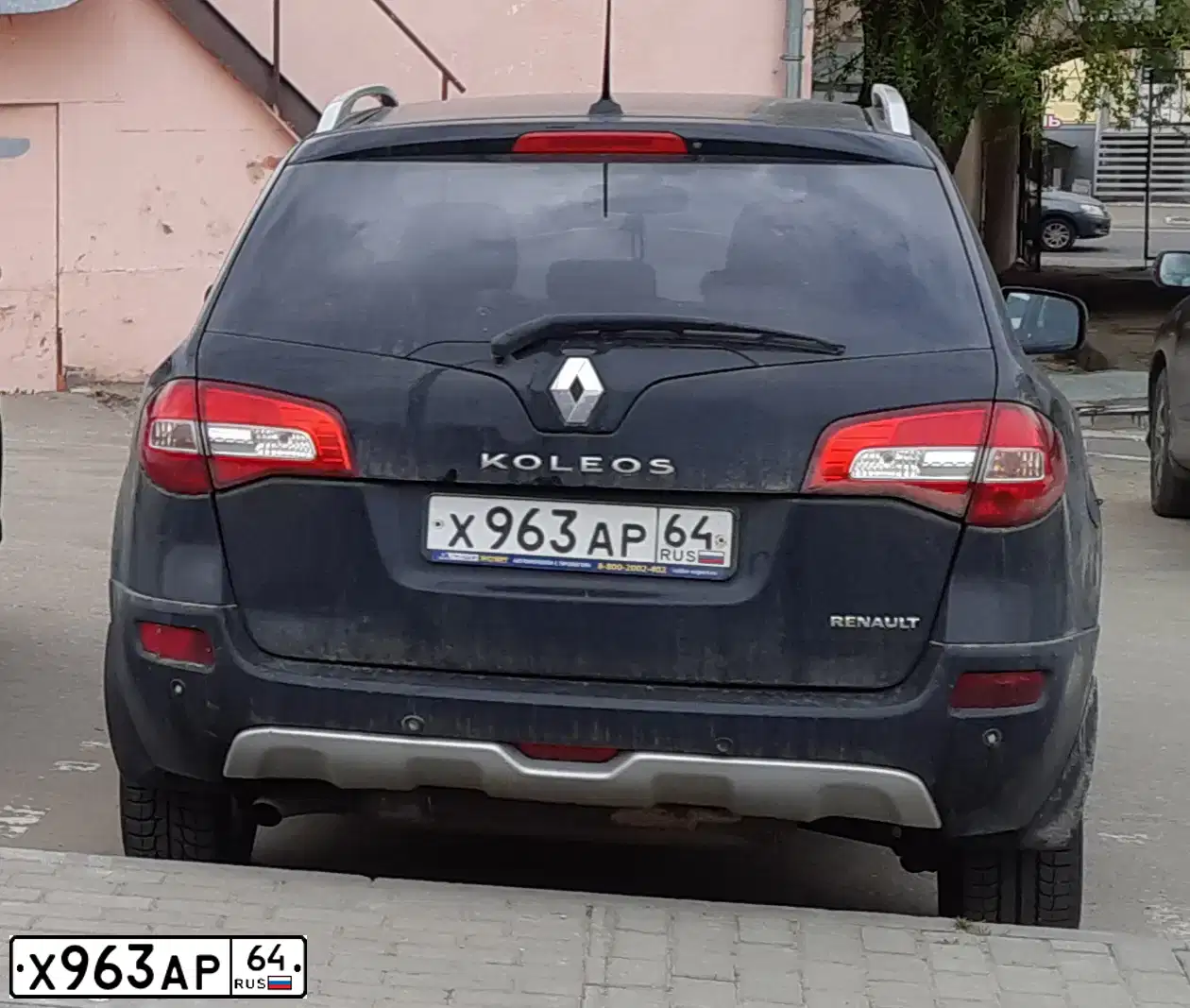 Фото автомобиля RENAULT KOLEOS, 2008 — госномер К908КТ763. Цвет: ЧЕРНЫЙ