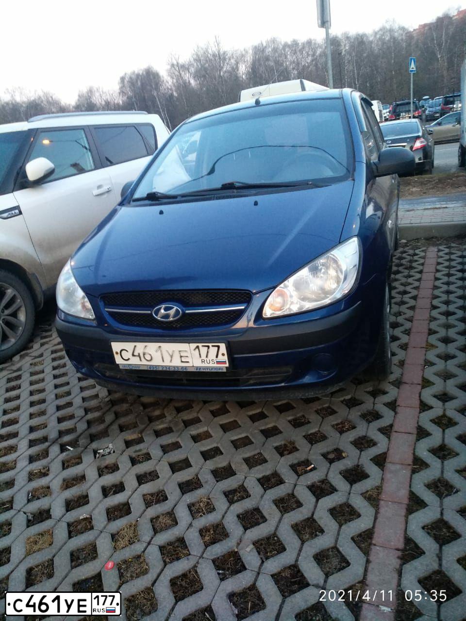 Фото автомобиля HYUNDAI GETZ, 2007 — госномер У090ТХ33. Цвет: СИНИЙ