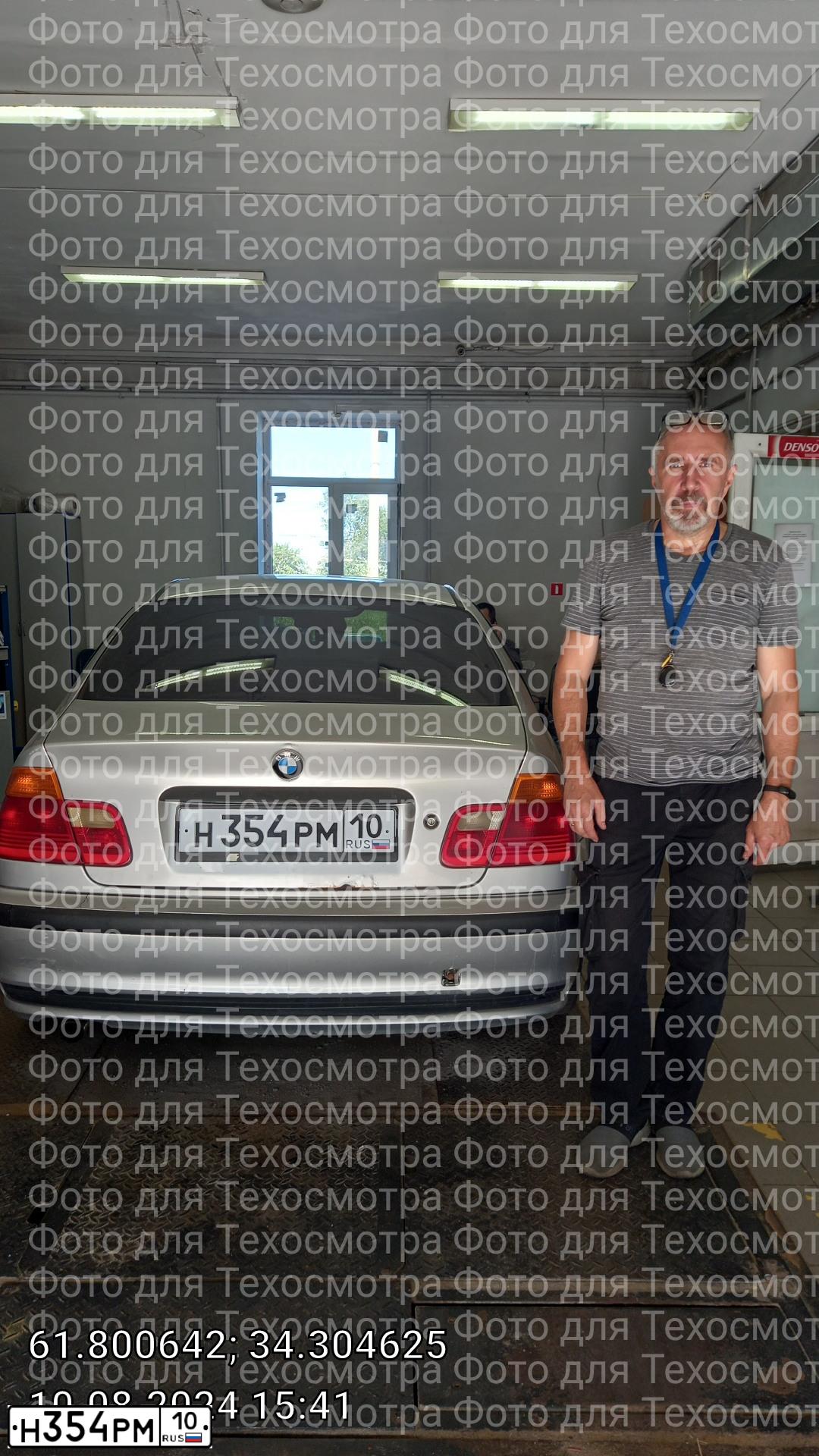 Фото автомобиля BMW 318I, 1998 — госномер Н358МХ10. Цвет: Серебристый