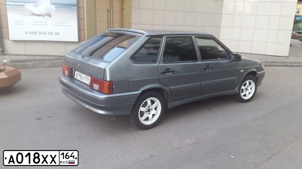 Фото автомобиля LADA 2114 SAMARA, 2007 — госномер О080МА64. Цвет: СЕРО-ЗЕЛЕНЫЙ