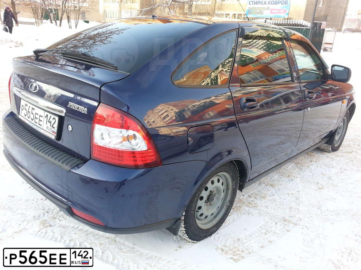 Фото автомобиля LADA 2172 PRIORA, 2014 — госномер Р586НС142. Цвет: синий