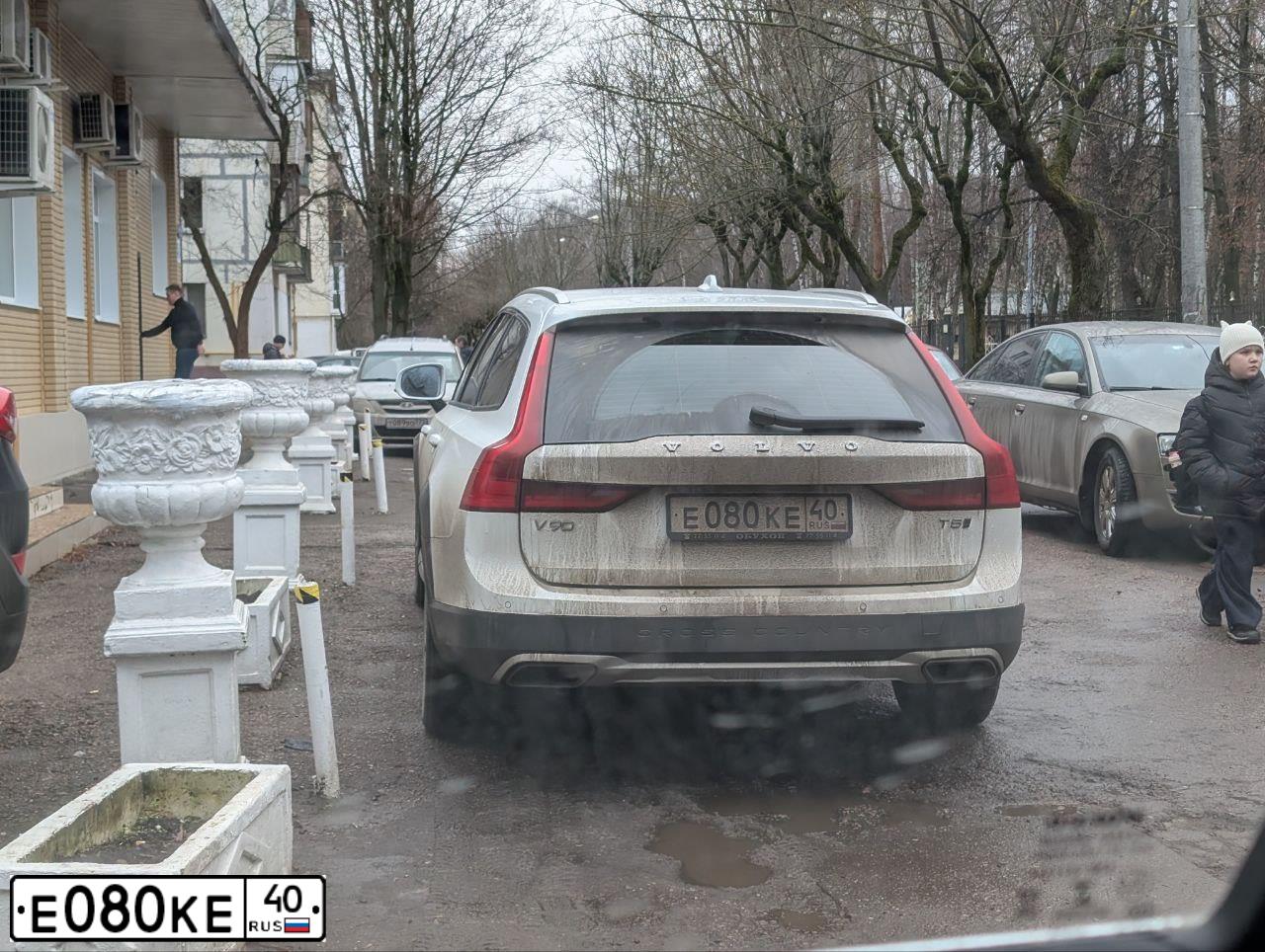 Фото автомобиля VOLKSWAGEN PASSAT, 2008 — госномер Е080КЕ40. Цвет: СЕРЫЙ СВЕТЛЫЙ