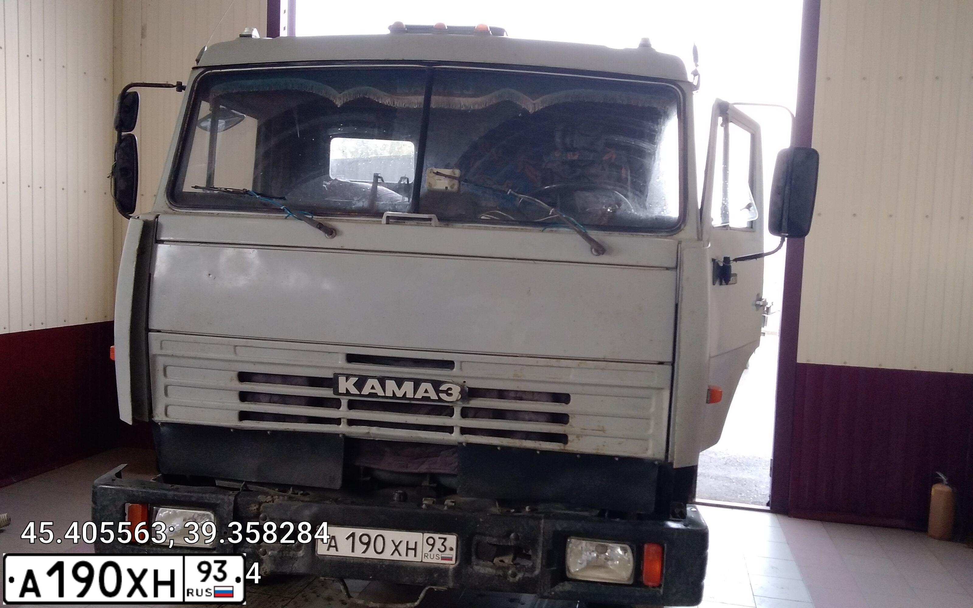 Фото автомобиля KAMAZ 54115 /6X4/, 2004 — госномер А190ХН93. Цвет: СВЕТЛО ДЫМЧАТЫЙ