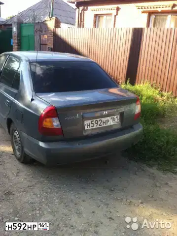 Фото автомобиля TAGAZ ACCENT, 2007 — госномер Н592НР161. Цвет: СЕРЫЙ