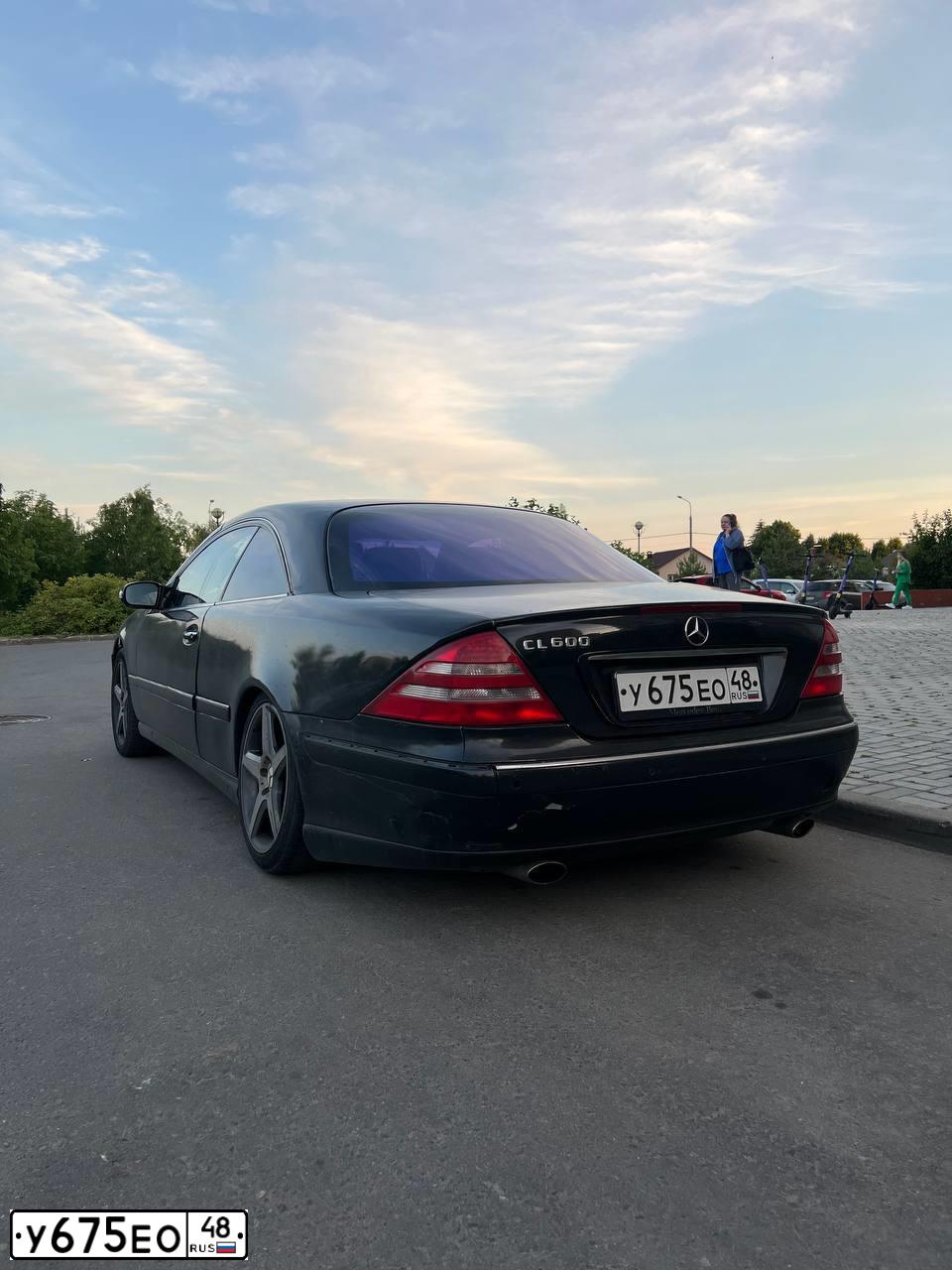 Фото автомобиля MERCEDES CL-KLASSE, 2002 — госномер О523ОО78. Цвет: ЧЕРНЫЙ