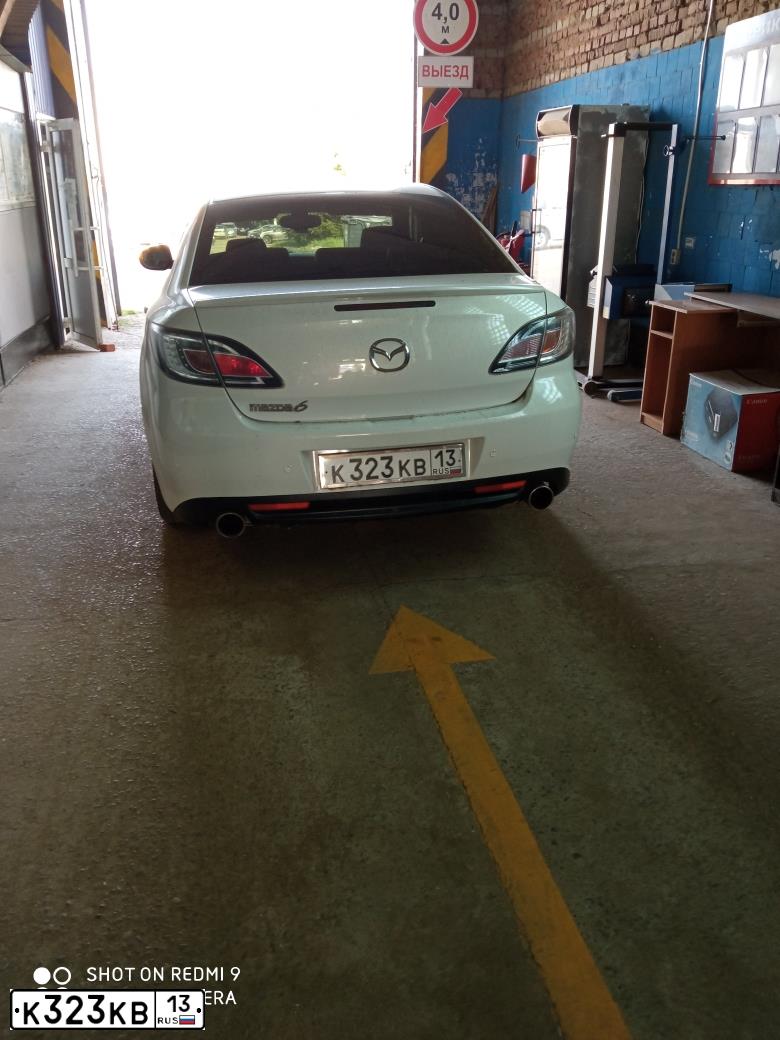 Фото автомобиля MAZDA 6, 2011 — госномер К323КВ13. Цвет: Белый