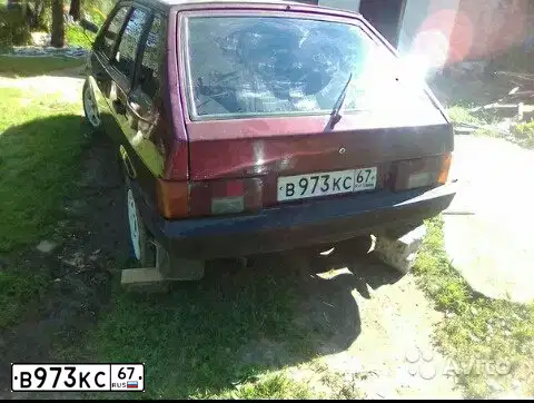 Фото автомобиля LADA 2109 SAMARA, 1989 — госномер В973КС67. Цвет: ВИШНЕВЫЙ