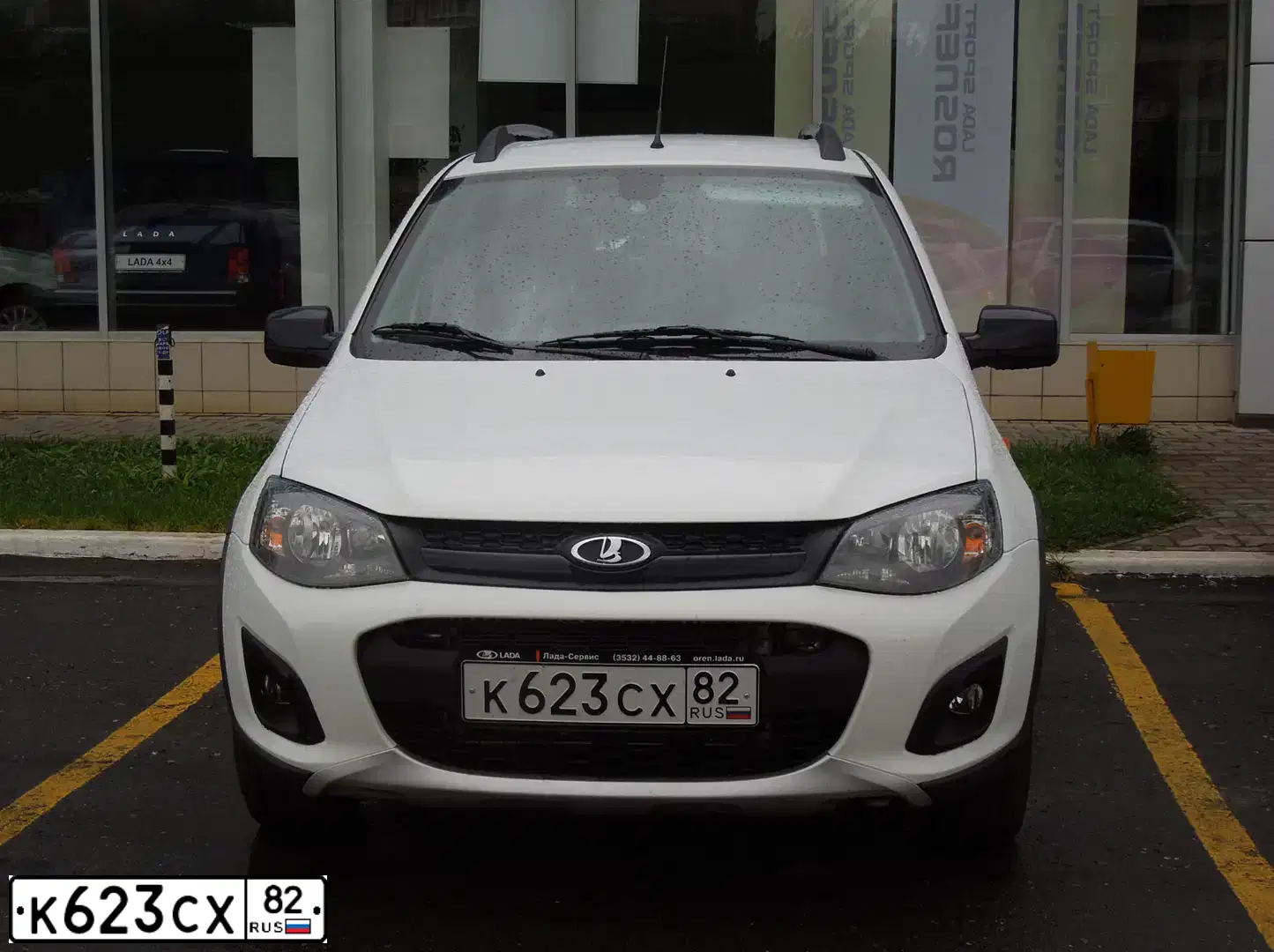 Фото автомобиля LADA 2194 KALINA, 2016 — госномер К623СХ82. Цвет: Белый
