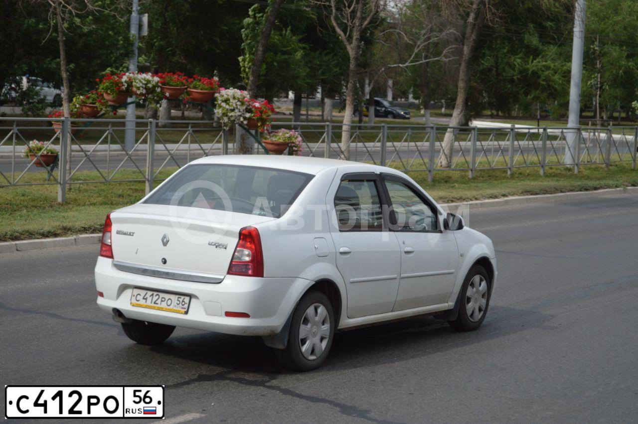 Фото автомобиля RENAULT LOGAN, 2010 — госномер М478ВМ156. Цвет: Белый