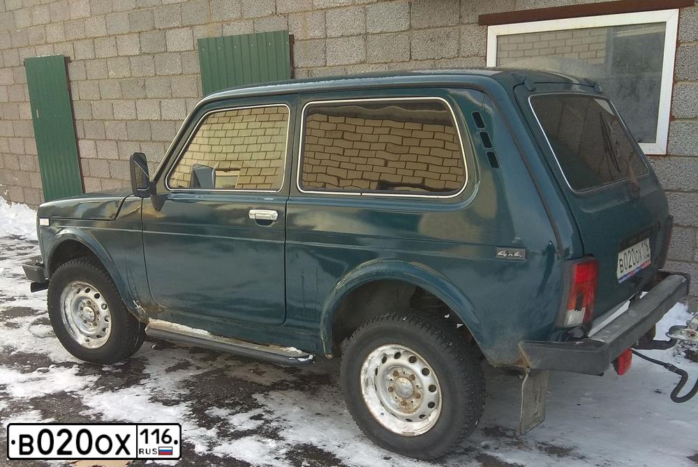 Фото автомобиля LADA 2121 NIVA, 2002 — госномер В020ОХ116. Цвет: Сине-зеленый